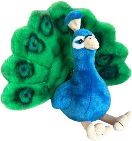Păun de pluș 30 cm