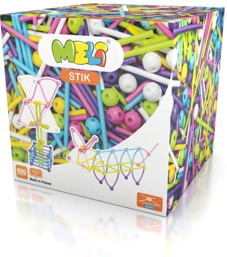 Set de construcție creativă MELI STIK Pink 600 piese