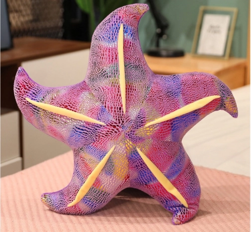 Stea de mare plușată mov – pernă 45 cm