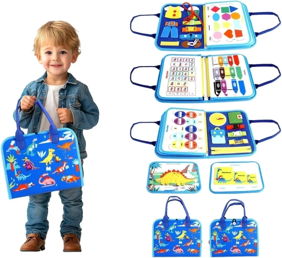 2Kids Toys carte senzorială busy cu dinozauri