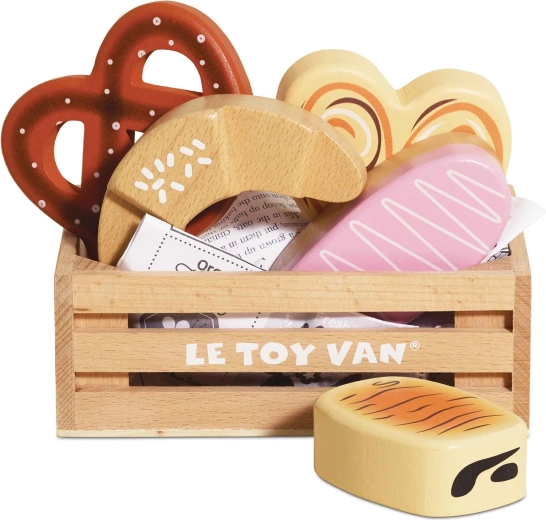 Produse de patiserie din lemn în lădiță Le Toy Van Honeybake