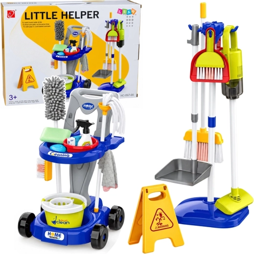 Set de curățenie pentru copii cu cărucior și aspirator, 29 de piese