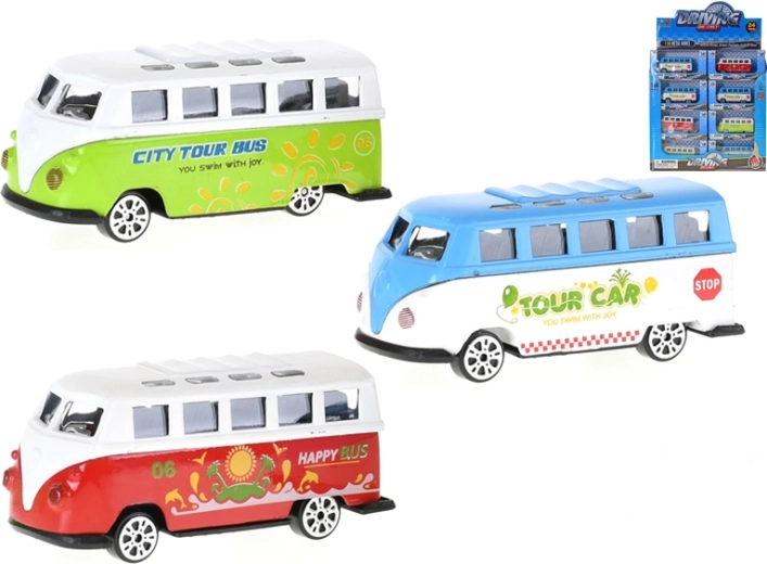 Mini autobuz metalic 1:64 cu rulare liberă