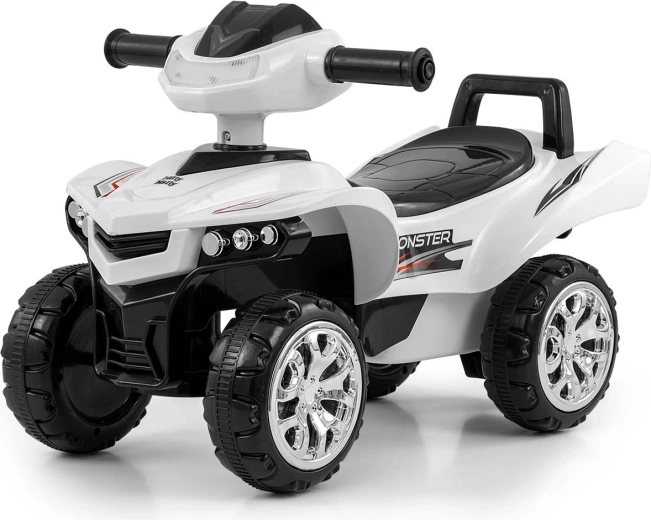 Trotinetă fără pedale quad Monster albă