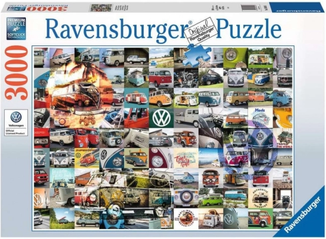 Puzzle Ravensburger 3000 piese – 99 de momente VW Campervan