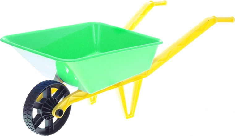 Roabă din plastic pentru copii, verde, pentru nisip, 72 × 29 × 25 cm