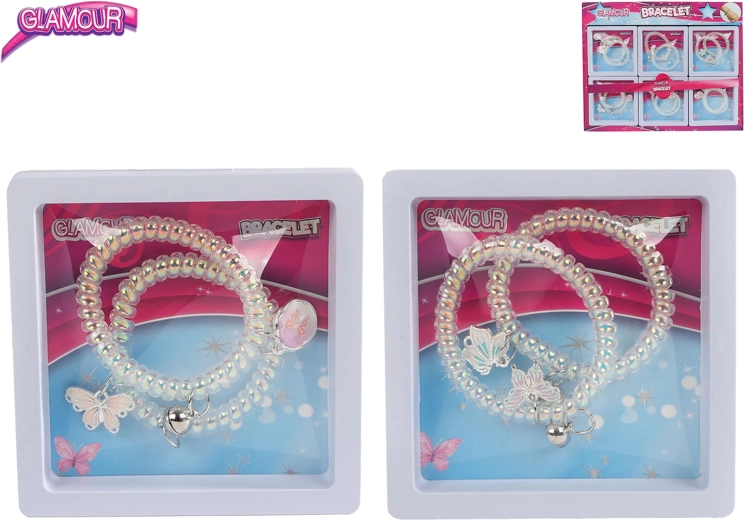 Brățări Glamour cu pandantive 2 buc. 6,5 cm