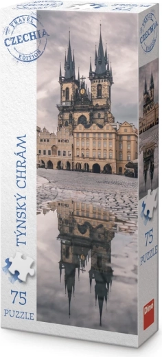Puzzle panoramic Dino, Ediția turistică Cehia – Biserica Týn (75 de piese)