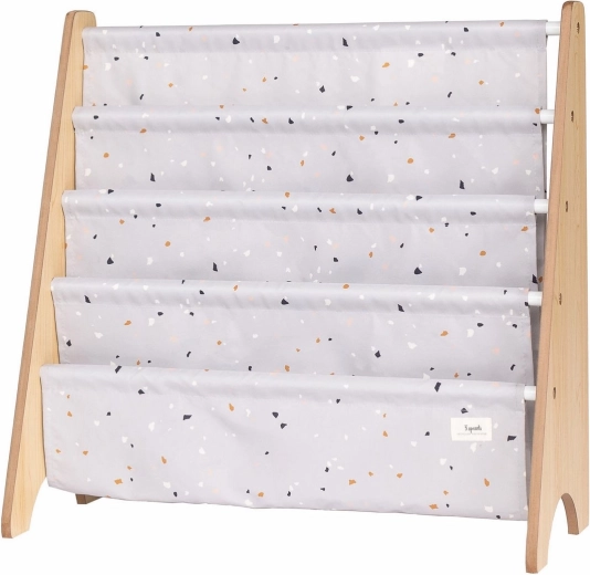 3 Sprouts suport pentru cărți recycled terrazzo/light gray