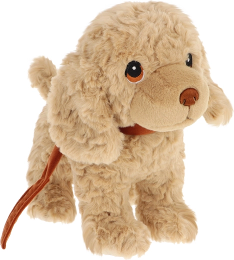 Căţeluş de pluș Keeleco cu lesă, spaniel, 23 cm