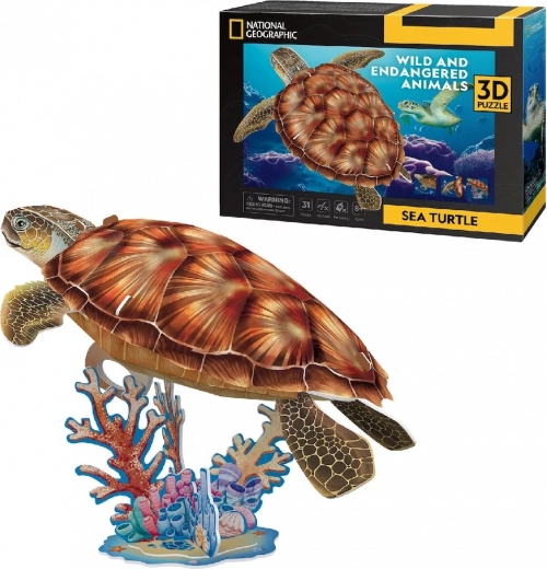 Puzzle 3D NATIONAL GEOGRAPHIC broască țestoasă de mare – 31 piese