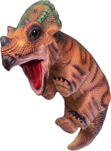 Marionetă de mână dinozaur pui, maro, 42 cm - 1 bucată