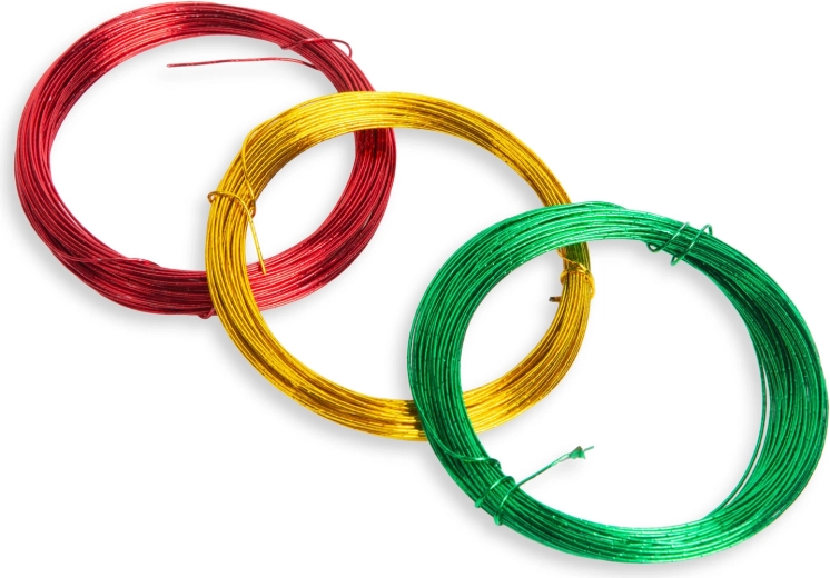 Sârmă decorativă de Crăciun, lucioasă, 3 × 10 m