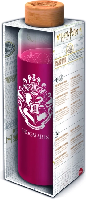 Sticlă de sticlă cu husă din silicon HARRY POTTER 585 ml