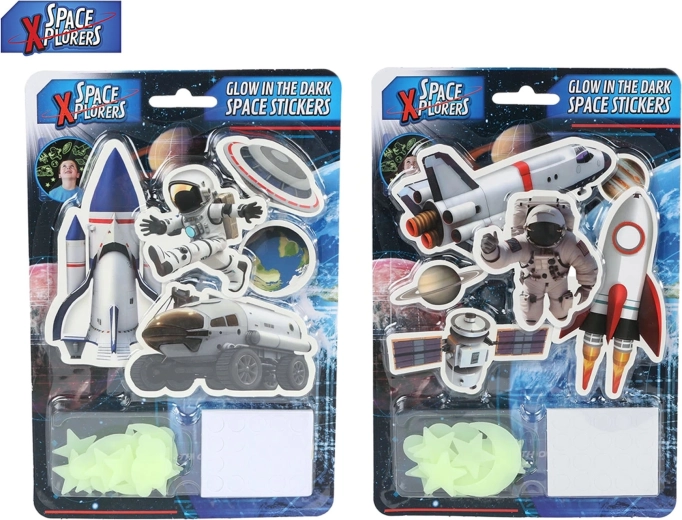 Autocolante luminoase pentru cameră Space Xplorers – motive spațiale, 21 buc