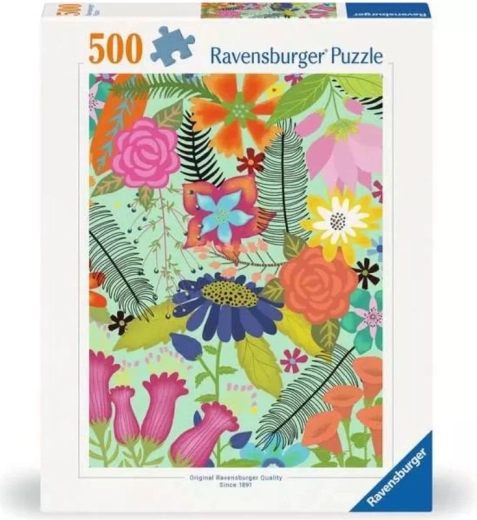 Puzzle Ravensburger Junglă înflorită, 500 de piese