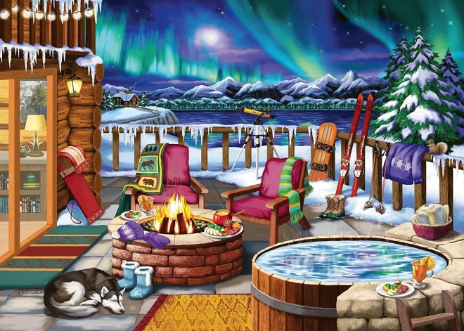 Puzzle Aurora Boreală XXL 500 piese