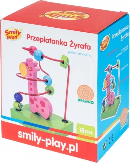 Girafă din lemn pentru împletit