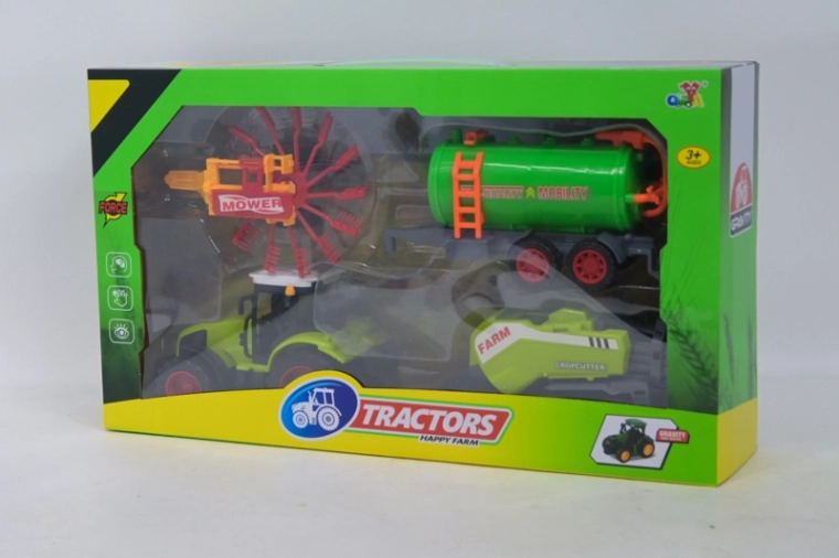 Set de fermă: tractor + 3 utilaje