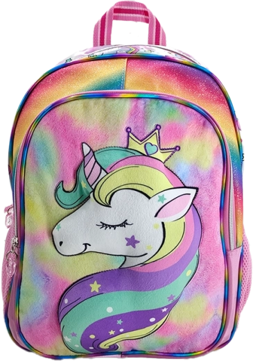 Rucsac curcubeu cu unicorn 40,5 cm