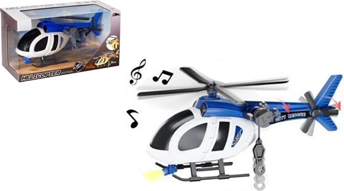 Elicopter de poliție cu lumină și sunet