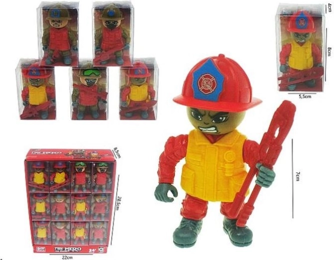 Figurină pompier 8 cm