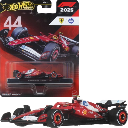 Hot Wheels Premium Formula 1 2025 Scuderia Ferrari HP #44 Lewis Hamilton – model auto 1:64 - 1 bucată
