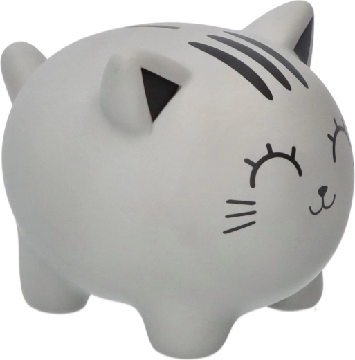 Pușculiță mare pisică gri