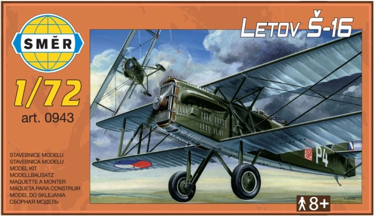 Model din plastic al avionului Letov Š-16 la scara 1:72