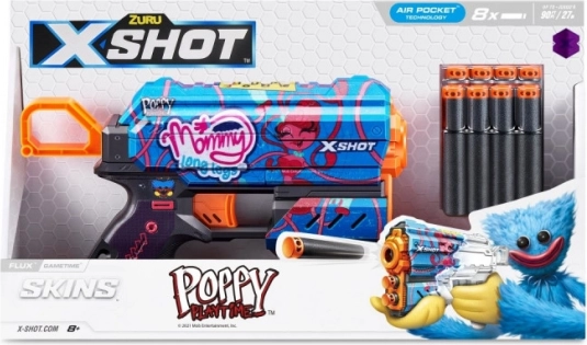 X-Shot Flux Gametime pistolă cu săgeți, 8 săgeți din spumă