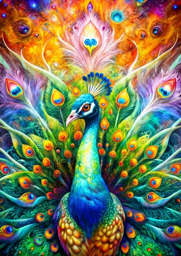 Enjoy puzzle Măreția păunului 1000 de piese