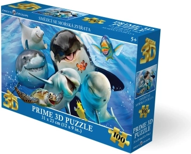 Puzzle 3D animale marine zâmbitoare 100 piese