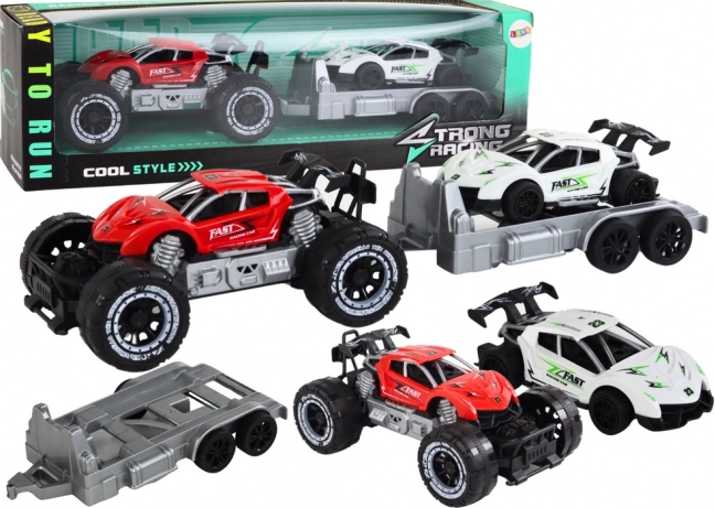 Vehicul off-road Set roșu mașină sport