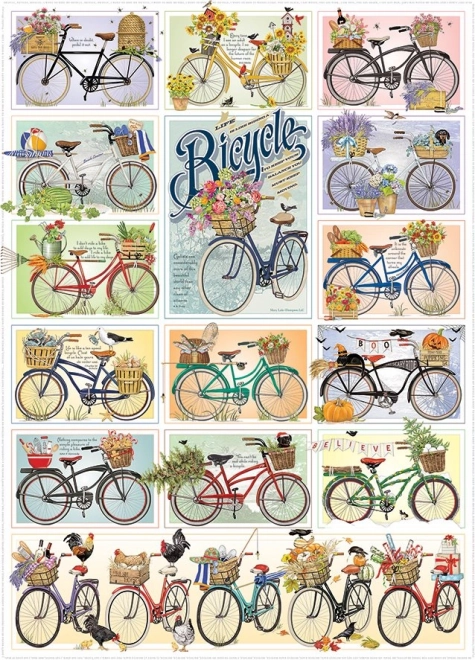 puzzle cobble hill biciclete 1000 piese