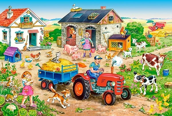 Puzzle MAXI 40 piese LIFE ON THE FARM de la CASTORLAND
