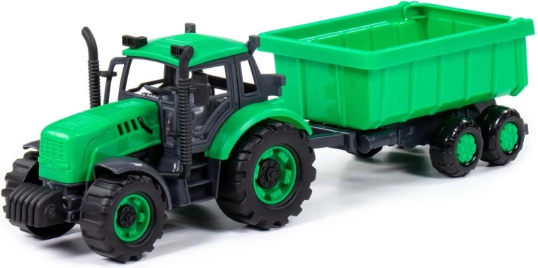 Tractor pentru copii Progress cu remorcă cu motor cu inerție - 1 bucată