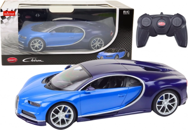Model auto Bugatti Chiron cu telecomandă la scară 1:14 albastru