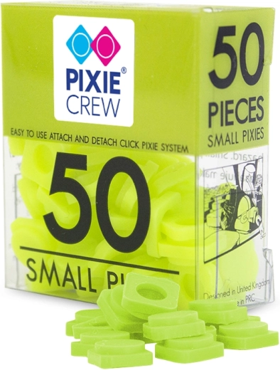 Pixie Crew pixeli mici din silicon verde neon (aprox. 50 buc.)