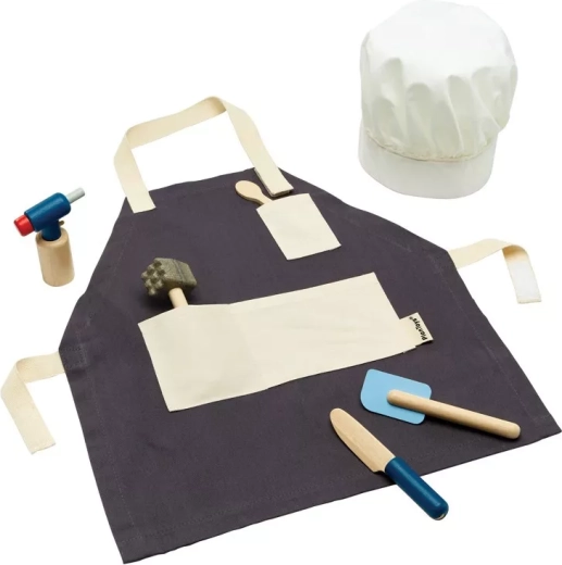 PlanToys set de bucătar pentru copii cu șorț și bonetă