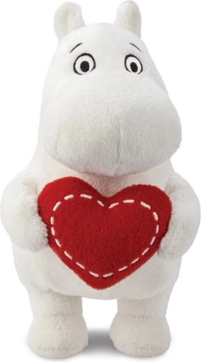 Figurină de pluș Moomin în picioare cu inimă 17 cm - 1 bucată