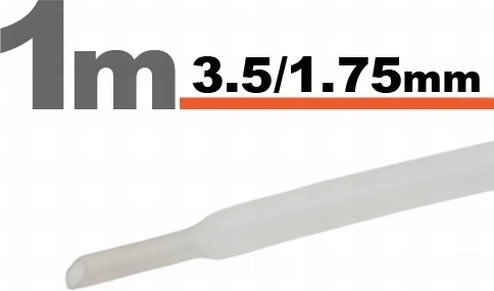 Tub termocontractabil transparent 3,5/1,75 mm