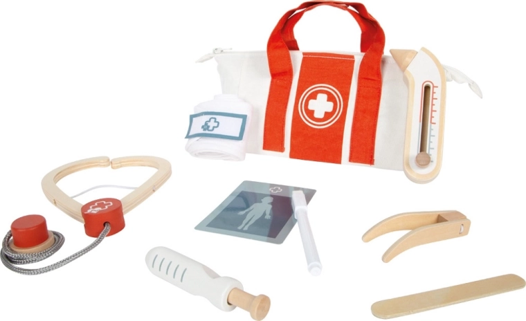 set medical cu geantă roșu-alb SMALL FOOT