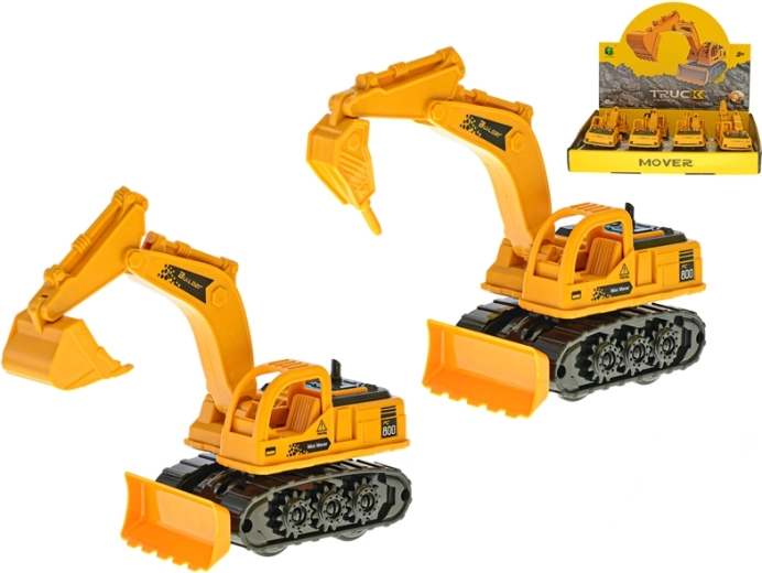 Excavator din plastic cu mecanism inerțial 18 cm – 2 tipuri