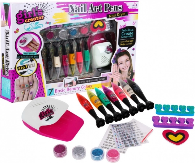 Set amuzant pentru decorarea unghiilor pentru copii 6+