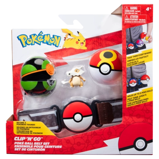 Pokémon Clip ’N’ Go curea cu Pokéball-uri și figurină Cubone