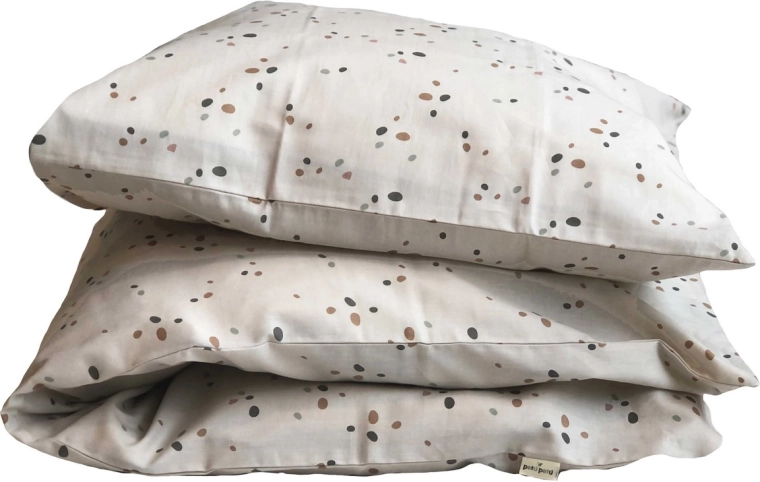 Petú Petú Lee lenjerie de pat pentru copii Junior Dots, set 2 piese