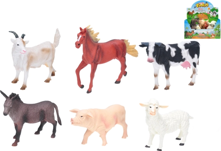 Animale de la fermă – set de figurine 15–20 cm, 6 specii
