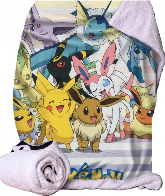 Pled cu motiv Pokémon Eevee 100x150 cm
