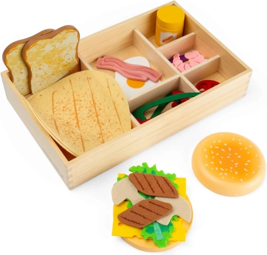 Bigjigs Toys set de delicatese din lemn în cutie