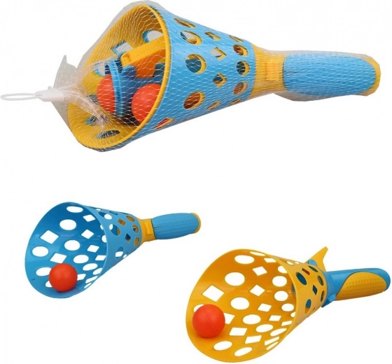 Coș cu minge de aruncat pentru copii